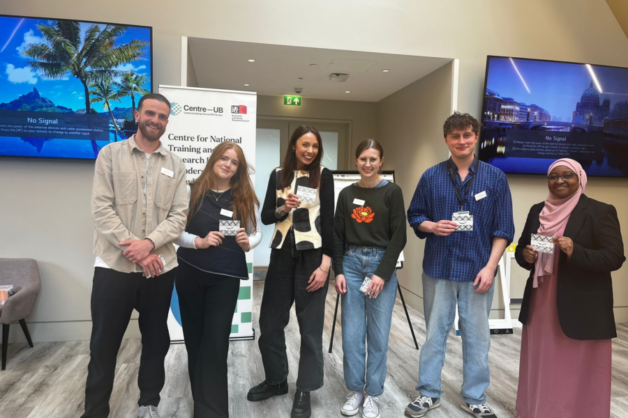 The winning team of Centre-UB students and fellows from the Challenge Day 2026.